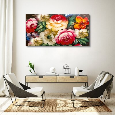 Schilderij op doek Bloemenfestival van kleuren