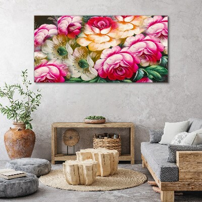 Foto op canvas Bloeiende bloem