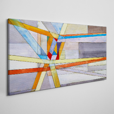 Canvas schilderij De geometrie van gekleurde lijnen