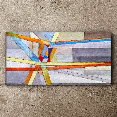 Canvas schilderij De geometrie van gekleurde lijnen