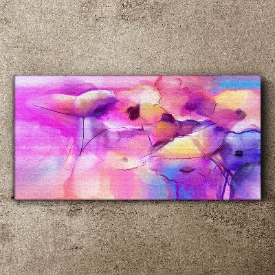 Schilderij op doek Bloemendromen in tinten roze