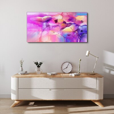 Schilderij op doek Bloemendromen in tinten roze