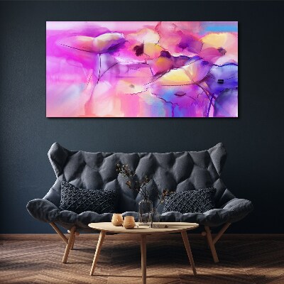 Schilderij op doek Bloemendromen in tinten roze