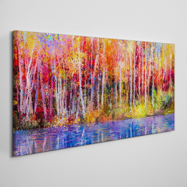 Foto op canvas Herfstkleuren aan het meer