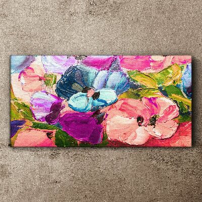 Canvas schilderij Een bloemenexplosie van kleuren