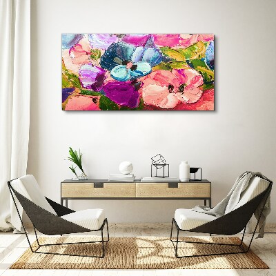 Canvas schilderij Een bloemenexplosie van kleuren