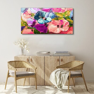 Canvas schilderij Een bloemenexplosie van kleuren