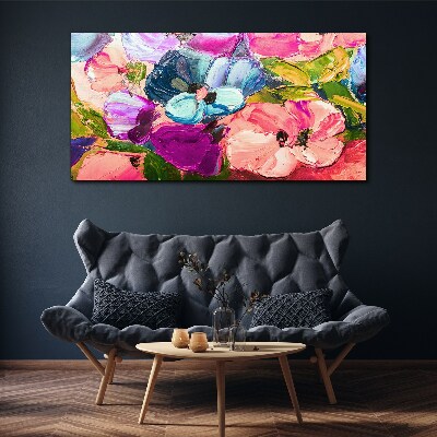 Canvas schilderij Een bloemenexplosie van kleuren