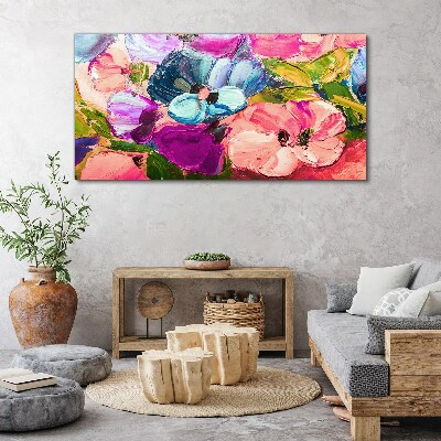 Canvas schilderij Een bloemenexplosie van kleuren