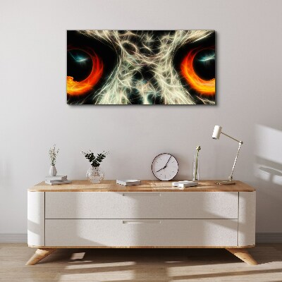 Schilderij op doek Ogen van vuur en mysterie