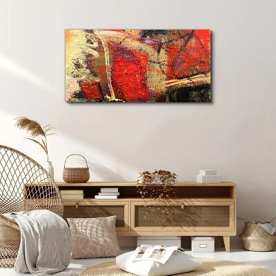 Schilderij op doek Abstract landschap met intense kleuren