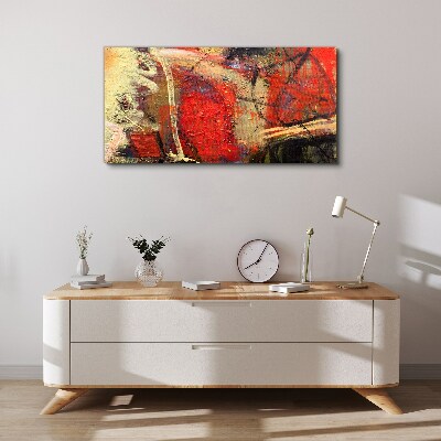 Schilderij op doek Abstract landschap met intense kleuren