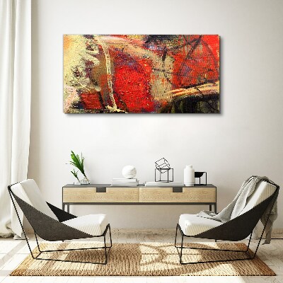 Schilderij op doek Abstract landschap met intense kleuren