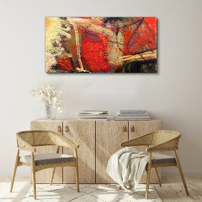 Schilderij op doek Abstract landschap met intense kleuren