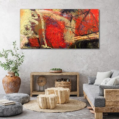Schilderij op doek Abstract landschap met intense kleuren