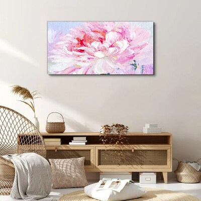 Foto op canvas Roze pioenroos met een delicate gloed