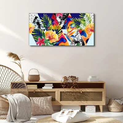 Canvas schilderij Tropische mozaïek van kleuren