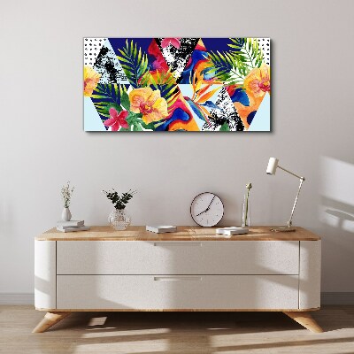 Canvas schilderij Tropische mozaïek van kleuren