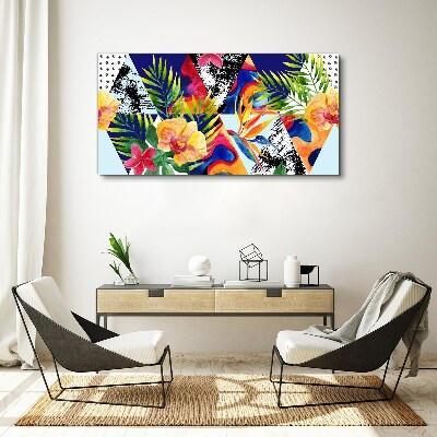 Canvas schilderij Tropische mozaïek van kleuren