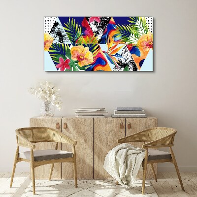 Canvas schilderij Tropische mozaïek van kleuren