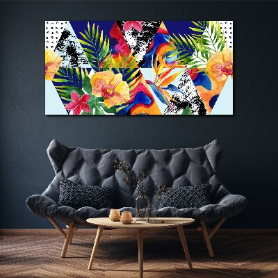 Canvas schilderij Tropische mozaïek van kleuren