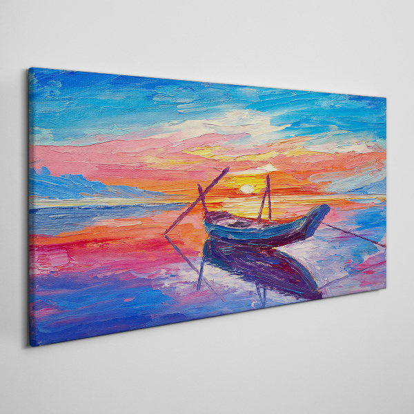 Foto op canvas Zonsondergang boven kalm water