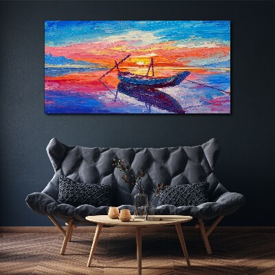Foto op canvas Zonsondergang boven kalm water
