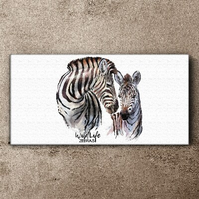 Canvas schilderij Zebra in het wild