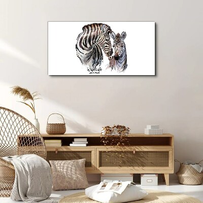 Canvas schilderij Zebra in het wild