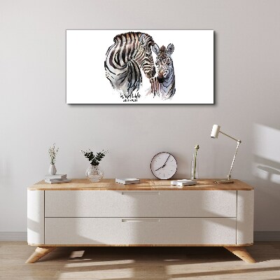 Canvas schilderij Zebra in het wild