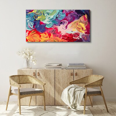 Canvas schilderij Een kleurrijke wervelwind van emoties