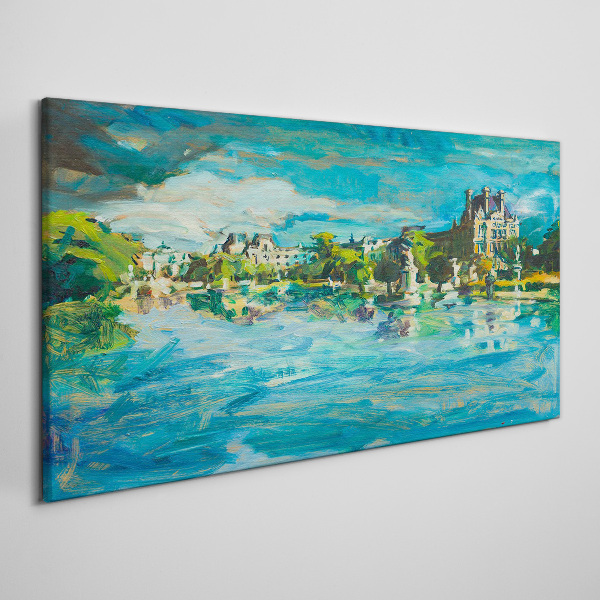 Foto op canvas Het reservoir in het zonlicht