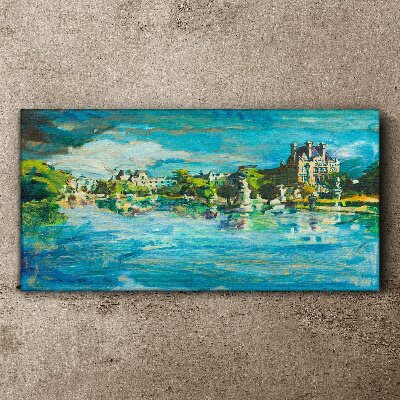 Foto op canvas Het reservoir in het zonlicht