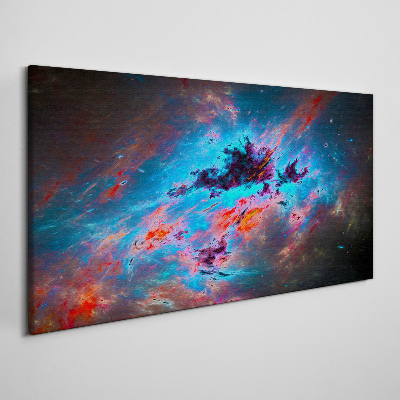Schilderij op doek Kosmische dans van kleuren