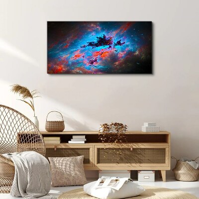 Schilderij op doek Kosmische dans van kleuren