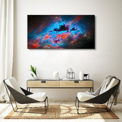 Schilderij op doek Kosmische dans van kleuren