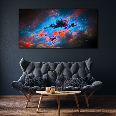 Schilderij op doek Kosmische dans van kleuren