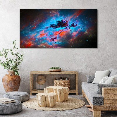 Schilderij op doek Kosmische dans van kleuren