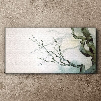 Foto op canvas Delicate takken in aquarel