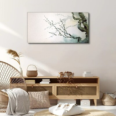 Foto op canvas Delicate takken in aquarel