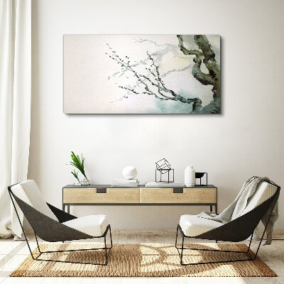 Foto op canvas Delicate takken in aquarel