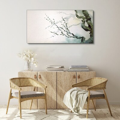 Foto op canvas Delicate takken in aquarel