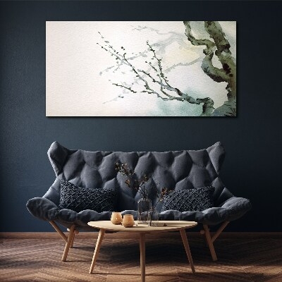 Foto op canvas Delicate takken in aquarel