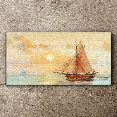 Schilderij op doek Een rustige ochtend op zee