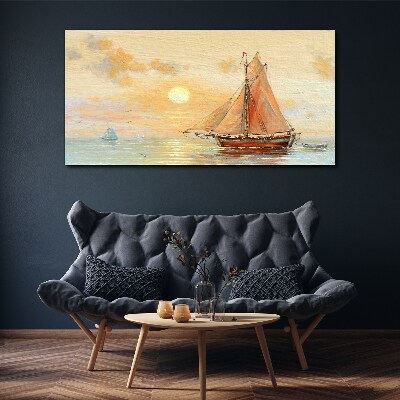 Schilderij op doek Een rustige ochtend op zee