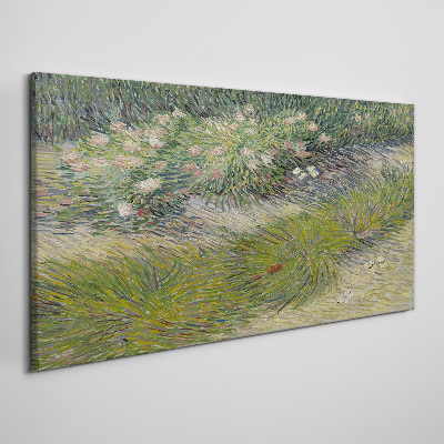 Foto op canvas Bloemen in het gras