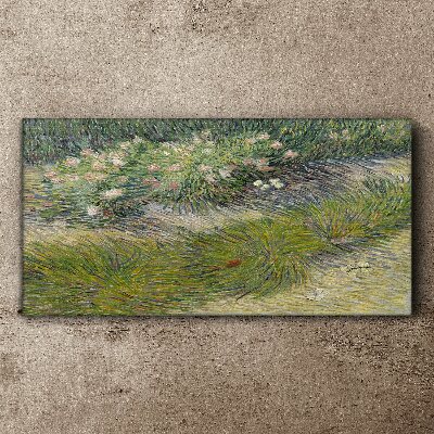 Foto op canvas Bloemen in het gras