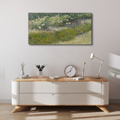Foto op canvas Bloemen in het gras