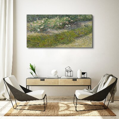 Foto op canvas Bloemen in het gras
