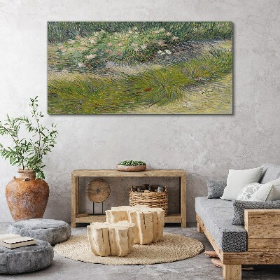 Foto op canvas Bloemen in het gras